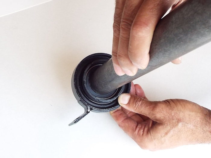 installation pipe is on top of the driveshaft bearing