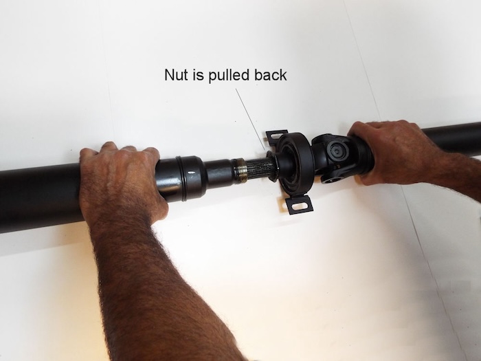 pulling the bmw two shaft halfs apart